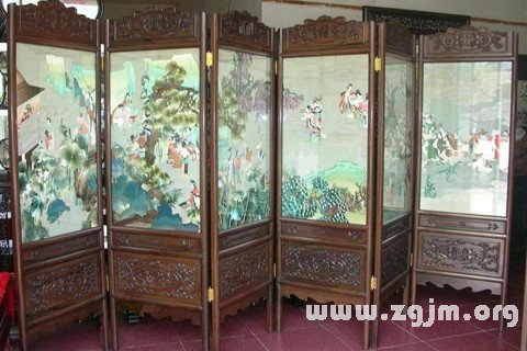 梦见屏风 画屏